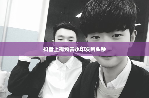 抖音上视频去水印发到头条