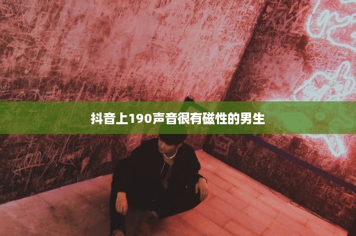 抖音上190声音很有磁性的男生