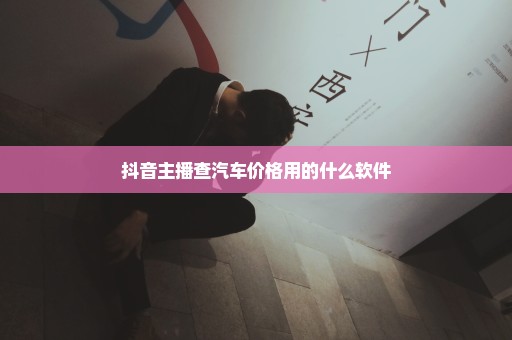 抖音主播查汽车价格用的什么软件