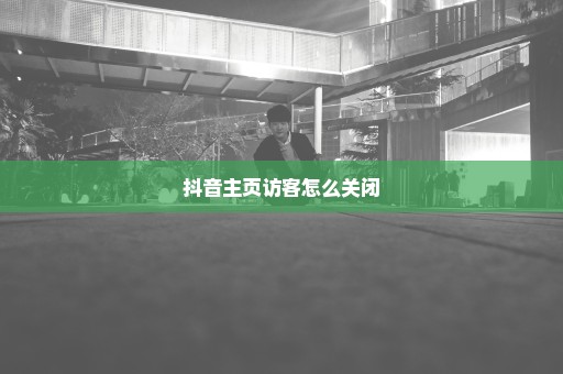 抖音主页访客怎么关闭