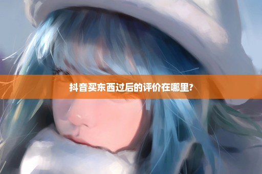 抖音买东西过后的评价在哪里?