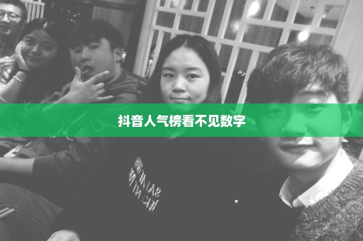 抖音人气榜看不见数字