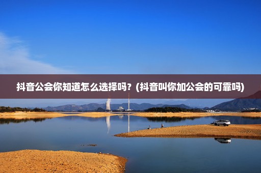 抖音公会你知道怎么选择吗？(抖音叫你加公会的可靠吗)