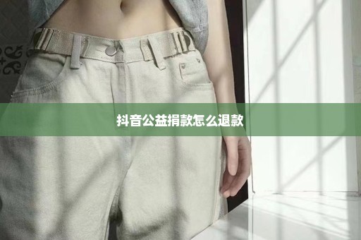 抖音公益捐款怎么退款