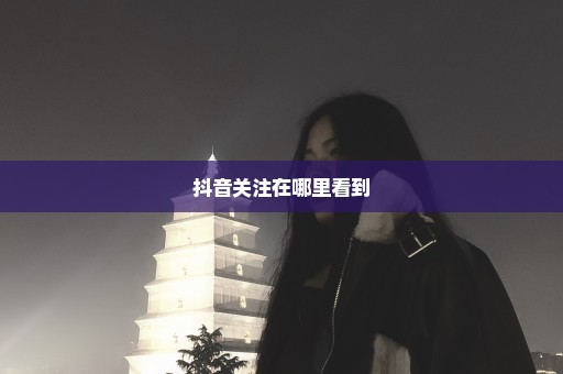 抖音关注在哪里看到