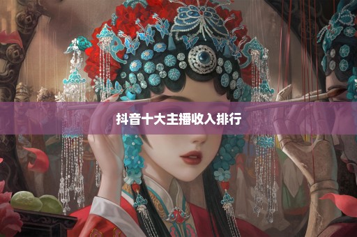 抖音十大主播收入排行