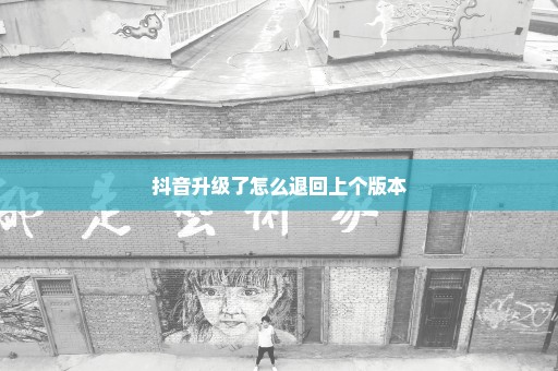 抖音升级了怎么退回上个版本