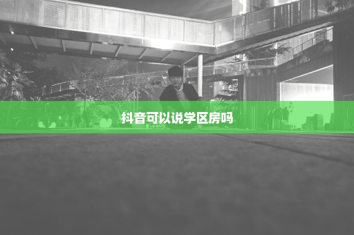抖音可以说学区房吗