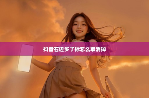 抖音右边多了标怎么取消掉