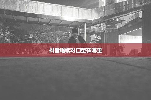 抖音唱歌对口型在哪里