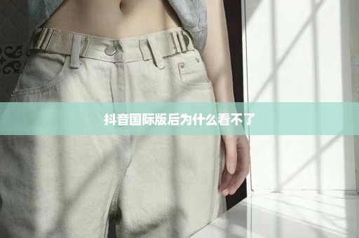 抖音国际版后为什么看不了