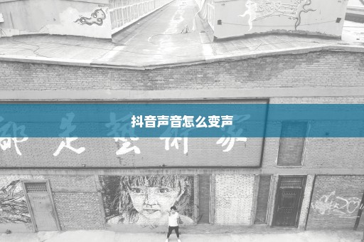 抖音声音怎么变声