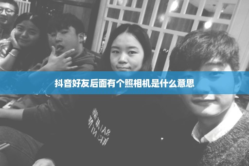 抖音好友后面有个照相机是什么意思