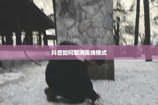 抖音如何取消离线模式