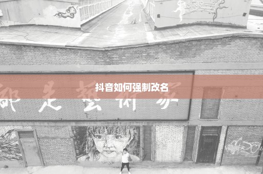 抖音如何强制改名