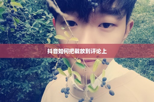 抖音如何把截放到评论上
