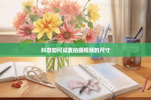 抖音如何设置拍摄视频的尺寸