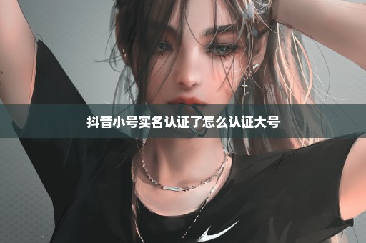 抖音小号实名认证了怎么认证大号