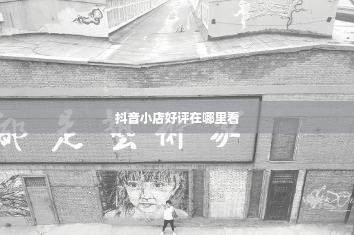 抖音小店好评在哪里看