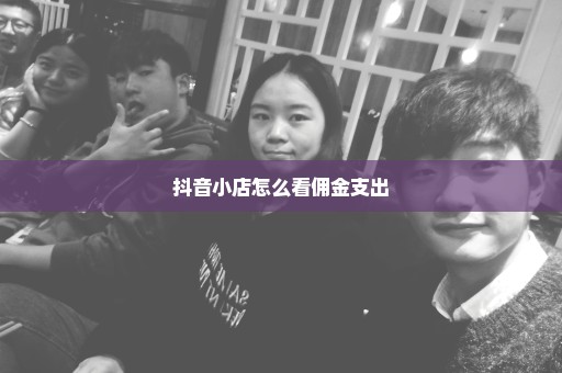 抖音小店怎么看佣金支出