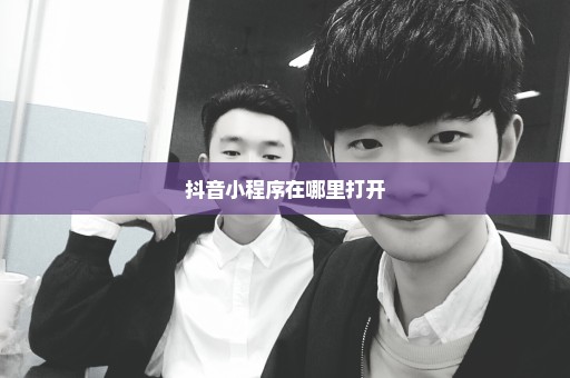 抖音小程序在哪里打开