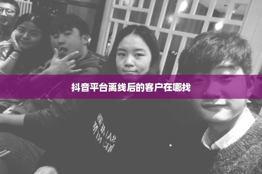 抖音平台离线后的客户在哪找