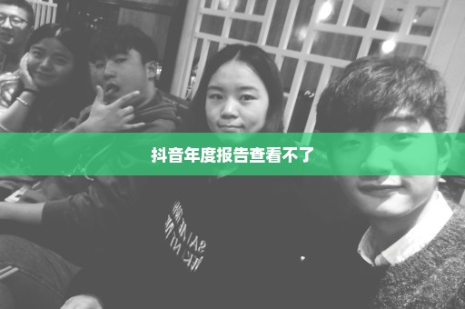抖音年度报告查看不了