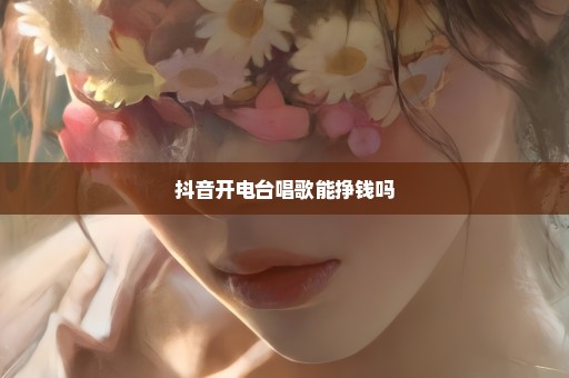 抖音开电台唱歌能挣钱吗