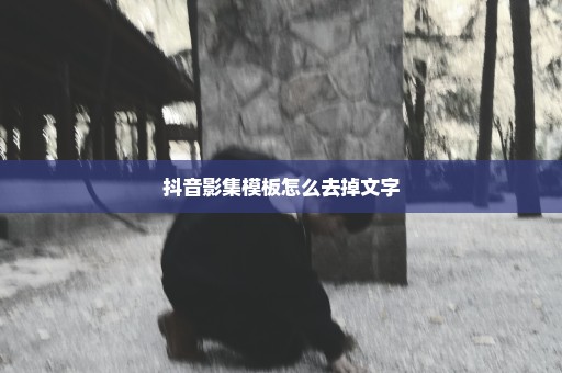 抖音影集模板怎么去掉文字