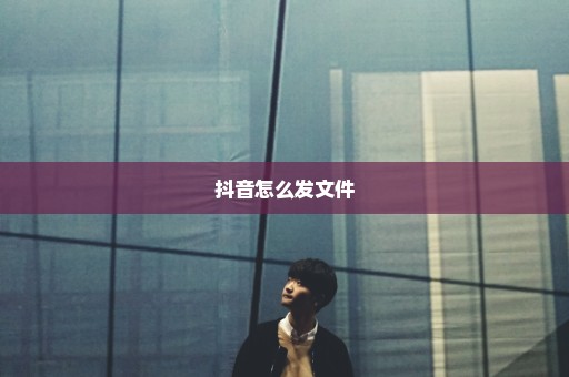 抖音怎么发文件