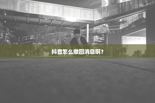抖音怎么撤回消息啊？