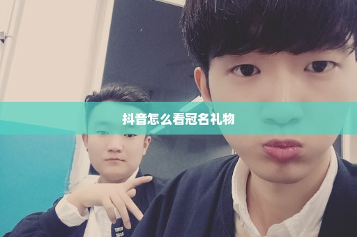 抖音怎么看冠名礼物