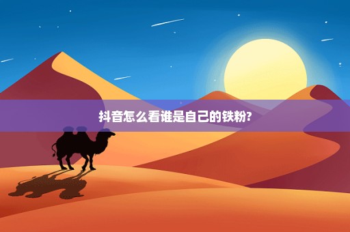 抖音怎么看谁是自己的铁粉?