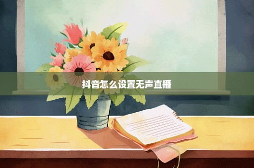抖音怎么设置无声直播