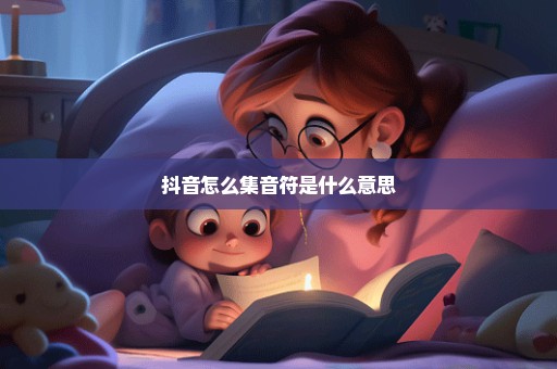 抖音怎么集音符是什么意思