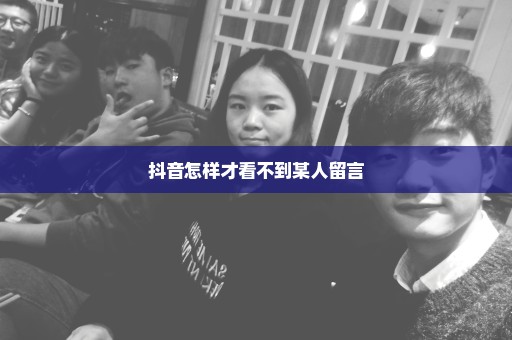 抖音怎样才看不到某人留言