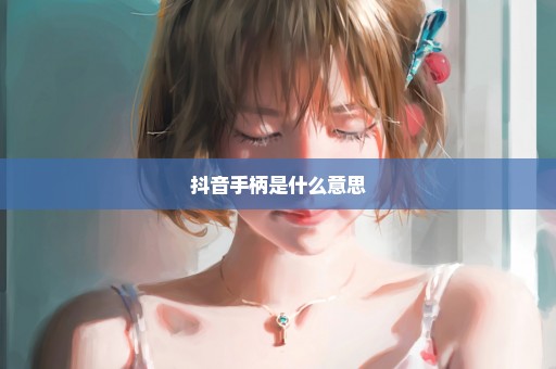 抖音手柄是什么意思