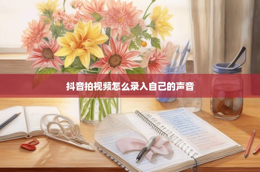 抖音拍视频怎么录入自己的声音
