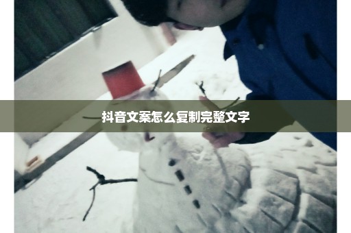 抖音文案怎么复制完整文字