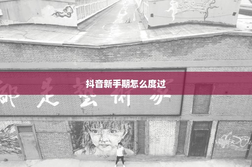 抖音新手期怎么度过