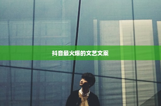 抖音最火爆的文艺文案