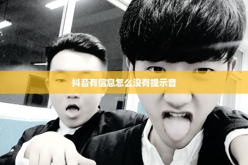 抖音有信息怎么没有提示音