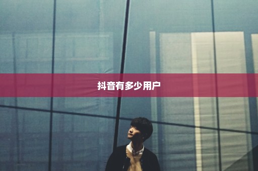 抖音有多少用户