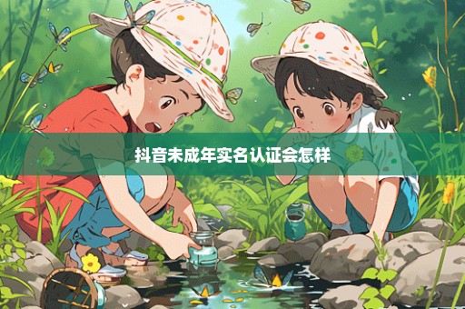 抖音未成年实名认证会怎样