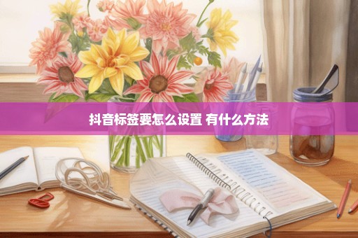 抖音标签要怎么设置 有什么方法