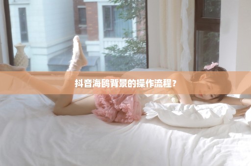 抖音海鸥背景的操作流程？