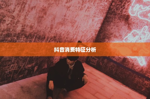 抖音消费特征分析