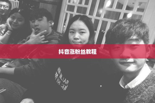 抖音涨粉丝教程