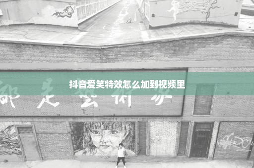 抖音爱笑特效怎么加到视频里