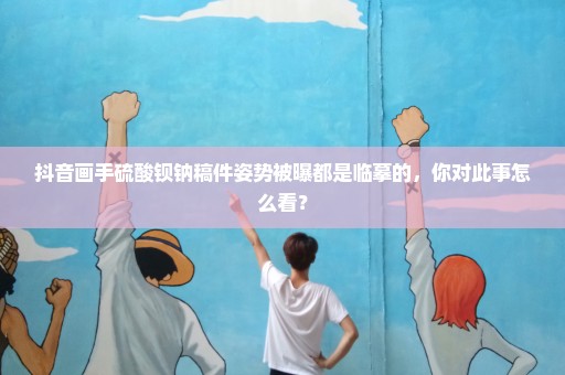 抖音画手硫酸钡钠稿件姿势被曝都是临摹的，你对此事怎么看？